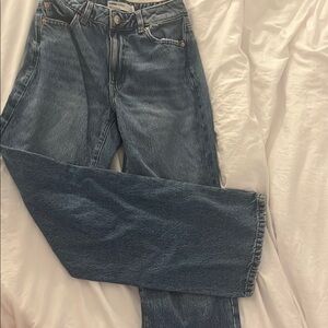 Garage Denim Wide Leg Jeans - Blue